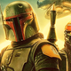 Temuera Morrison and Ming-Na Wen as Boba Fett and Fennec Shand in a poster for The Book of Boba Fett.